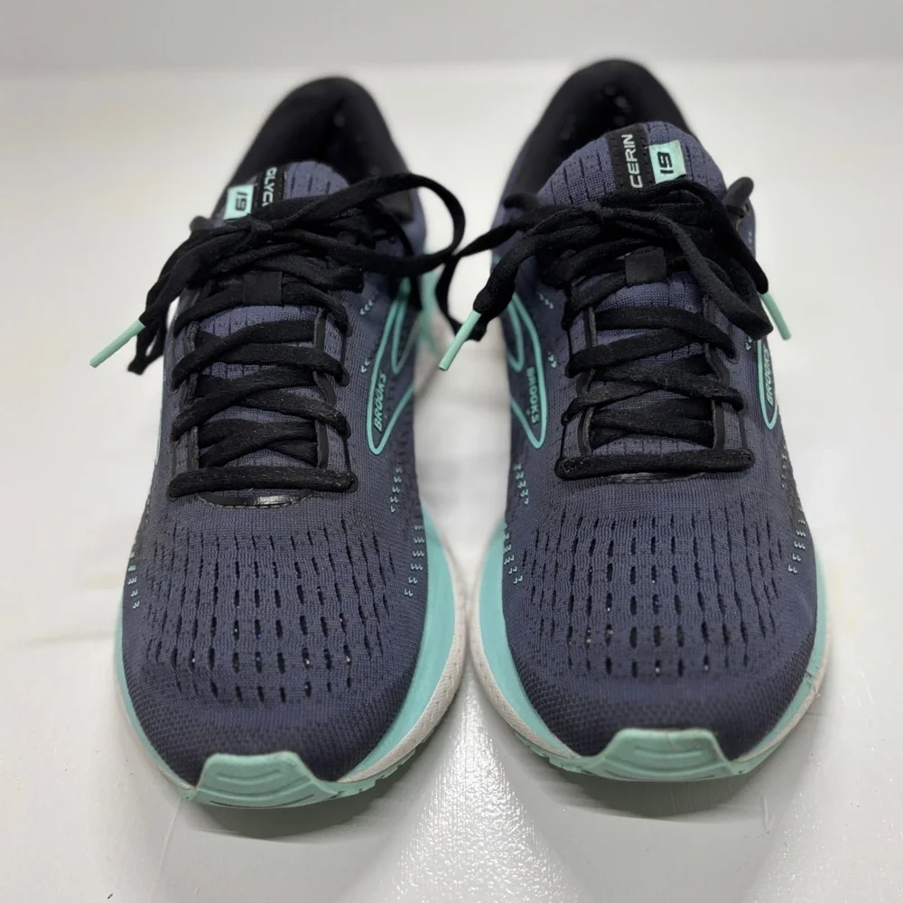 Brooks Glycerin 19 Running Shoes Gray Teal Athletic Sneakers Women’s  Size 8.5